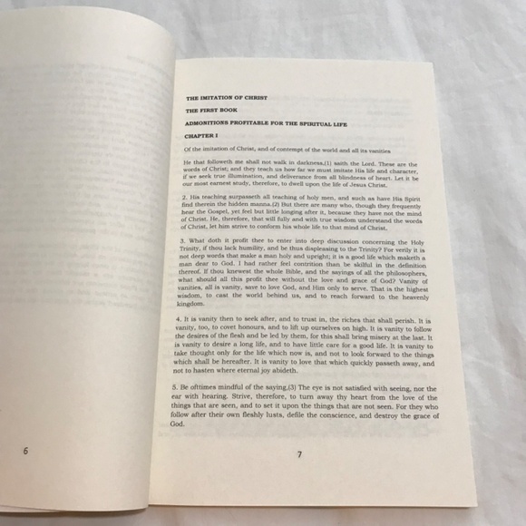 📚3/$35 The Imitation of Christ by Thomas A Kempis Paperback Devotional Book - Picture 4 of 6
